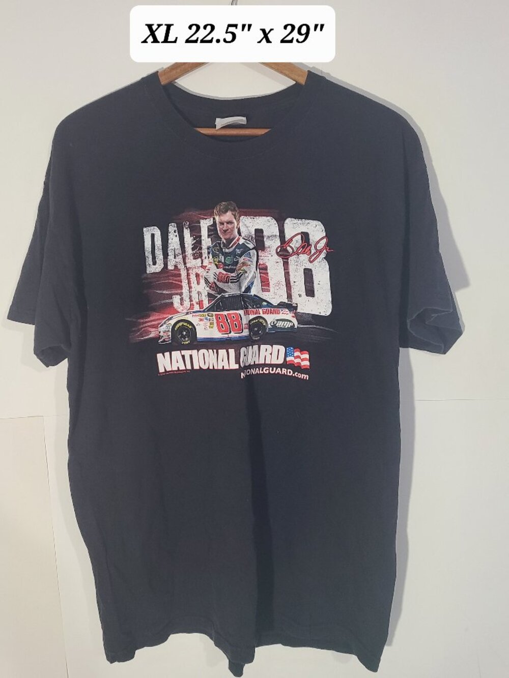 Dale Earnhardt Jr. #88 National Guard Nascar Black XL T-Shirt